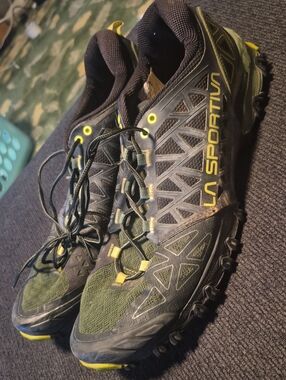 La Sportiva Men’s Olive Green and Yellow Trail Running Shoes